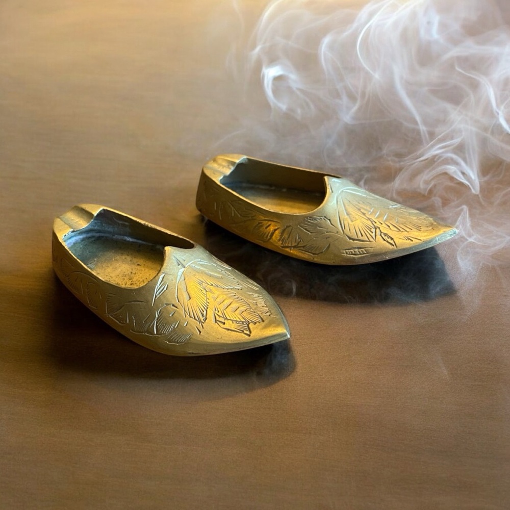 MCM Brass Incense Burners or Mini Ashtray Pair - Picture 3 of 6